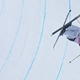 Aaron Blunck takes a tumble on during the men’s freestyle skiing halfpipe final.
